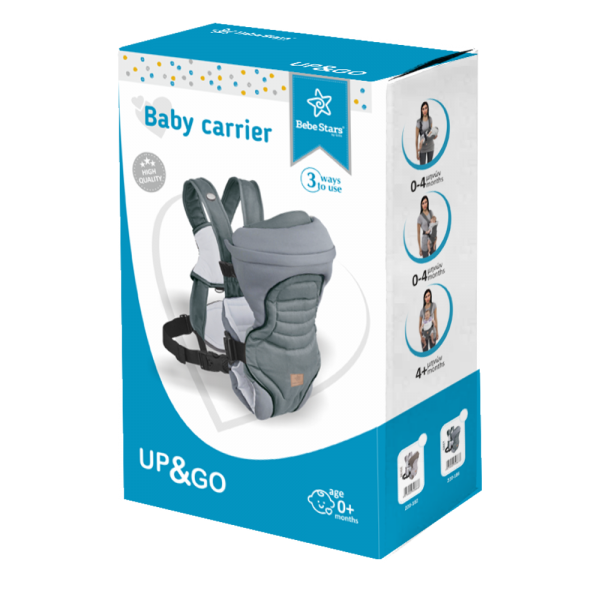 Baby Carrier Up & Go Grey 220-186 - image 220-box-600x600 on https://www.bebestars.gr