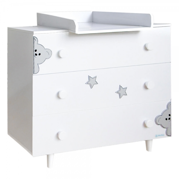 Chest of drawers-Changing table Life White 453-12 - image 453-12-600x600 on https://www.bebestars.gr
