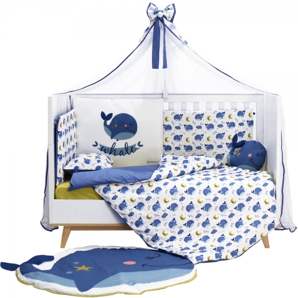 Baby Bedding Set of 9pcs Whale 3100 - image 3100-1-600x600 on https://www.bebestars.gr