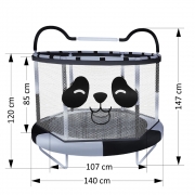 Trampoline with net 140cm Panda 644-190 - image 644-190-dimensions-180x180 on https://www.bebestars.gr